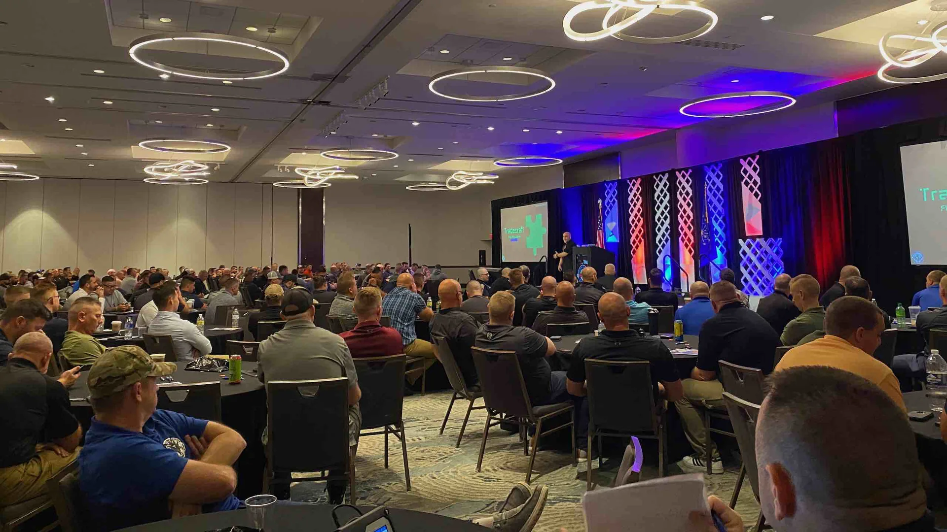 Public-safety professionals attending a Triple I Solutions conference presentation